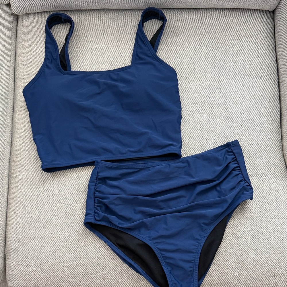 Coral Reef Blue high waisted Bikini